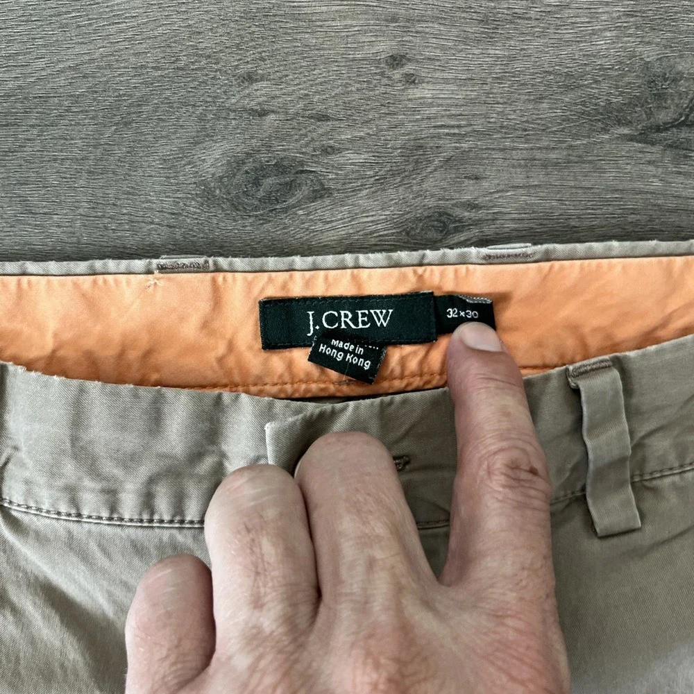 J CREW Chino Pants Mens 32x30 Khaki Beige